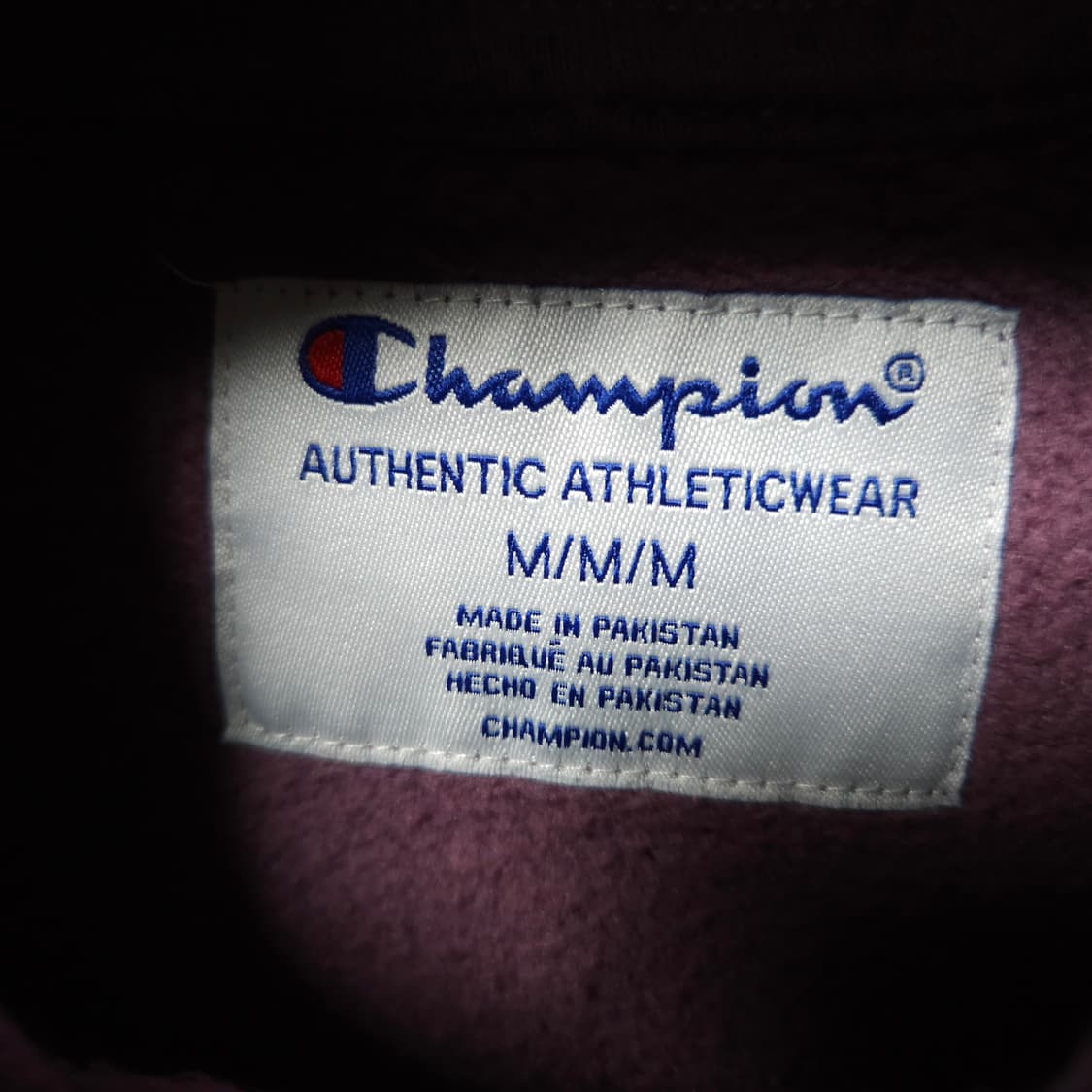 M ) 챔피온 어센틱 자수 후드티 퍼플 상품이미지4