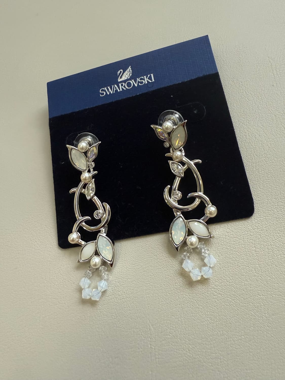 1회착용) 스와로브스키 에버래스팅 귀걸이 진주 실버 은 금 골드 다이아  상품이미지5