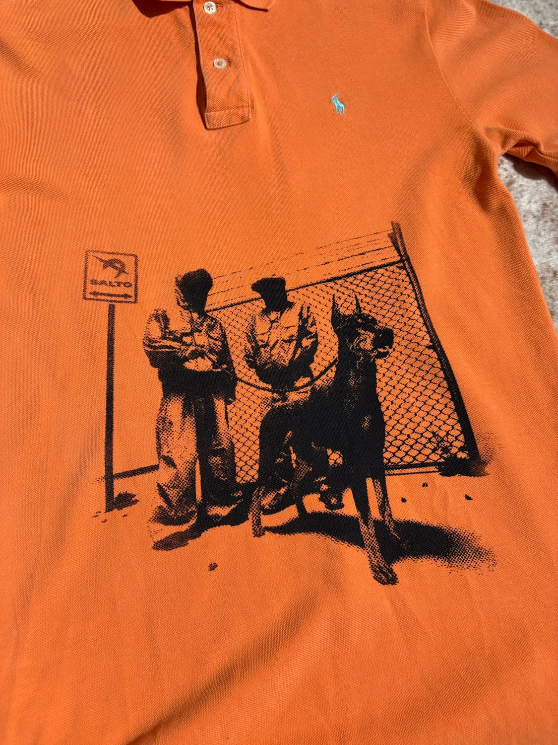 폴로 랄프로렌 오렌지 커스텀 반팔 카라 티셔츠 상품이미지2