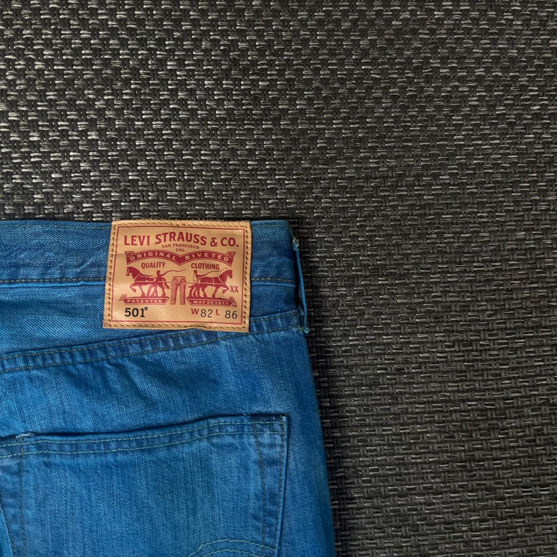 (32) 리바이스 501 코발트블루 버튼플라이 데님 팬츠 상품이미지9