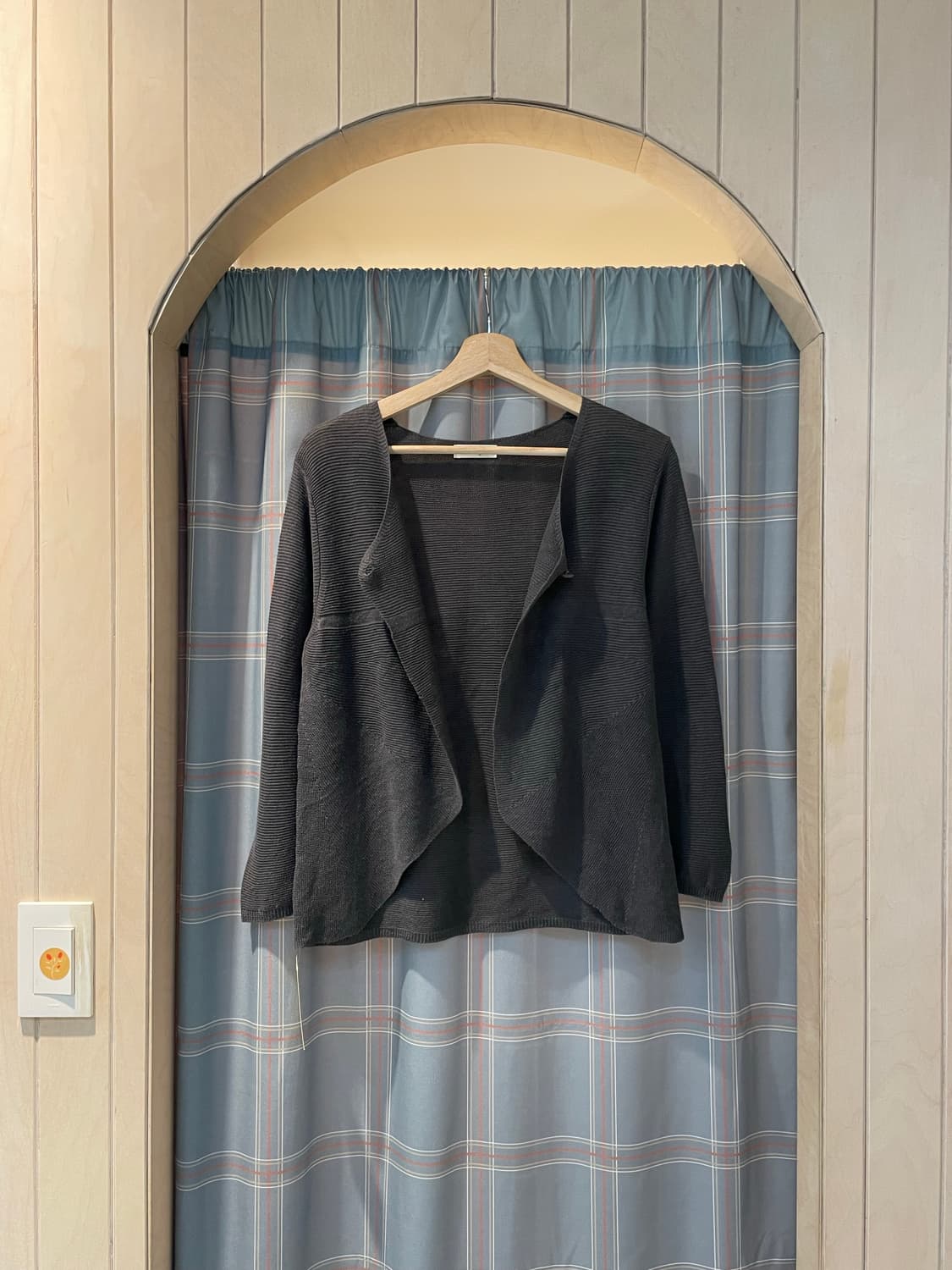 일본빈티지 원버튼볼레로가디건  상품이미지3