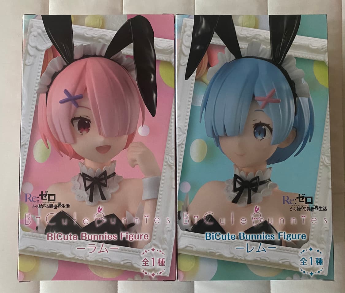 후류 Re:제로 렘•람 바이큐트 바니 피규어 일괄🐰 상품이미지2