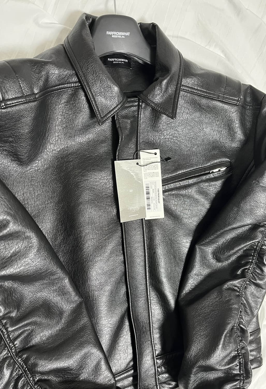 파아카이브 폭스 레더 퍼커링 자켓 2사이즈 상품이미지2