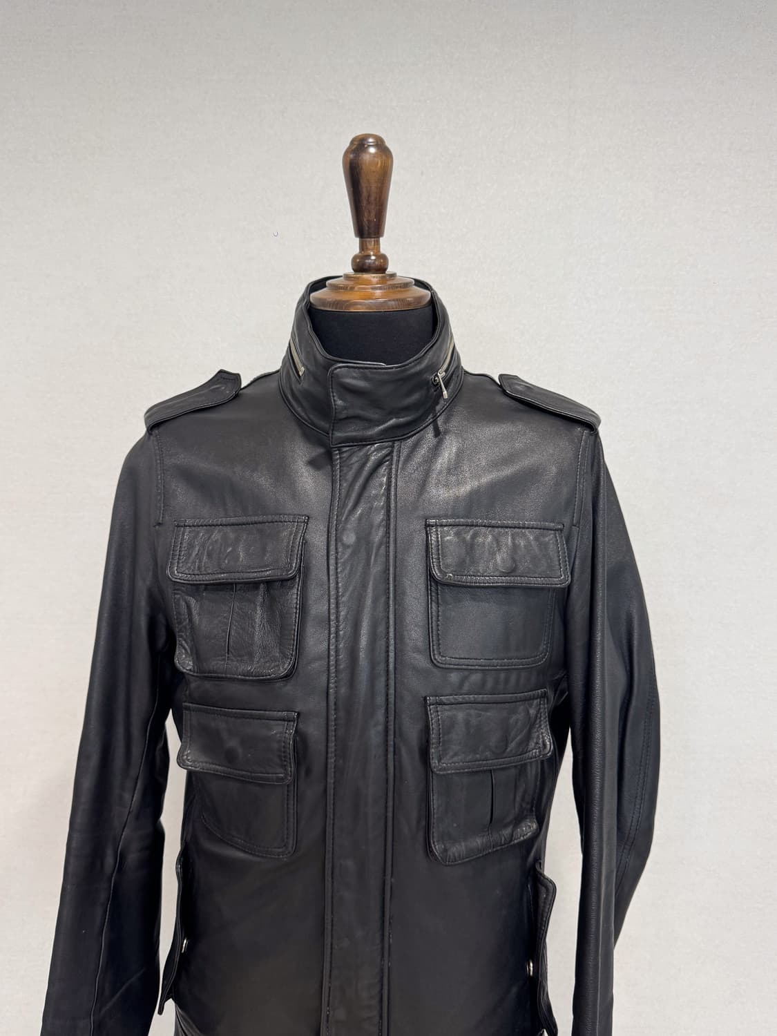 ALL0POP 양가죽 M-65 타입 레더 자켓 상품이미지5