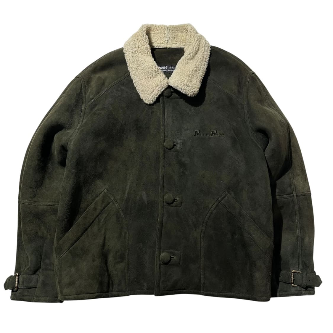 펠레펠레 램스킨 레더 시어링 무스탕 싱글 자켓 상품이미지1