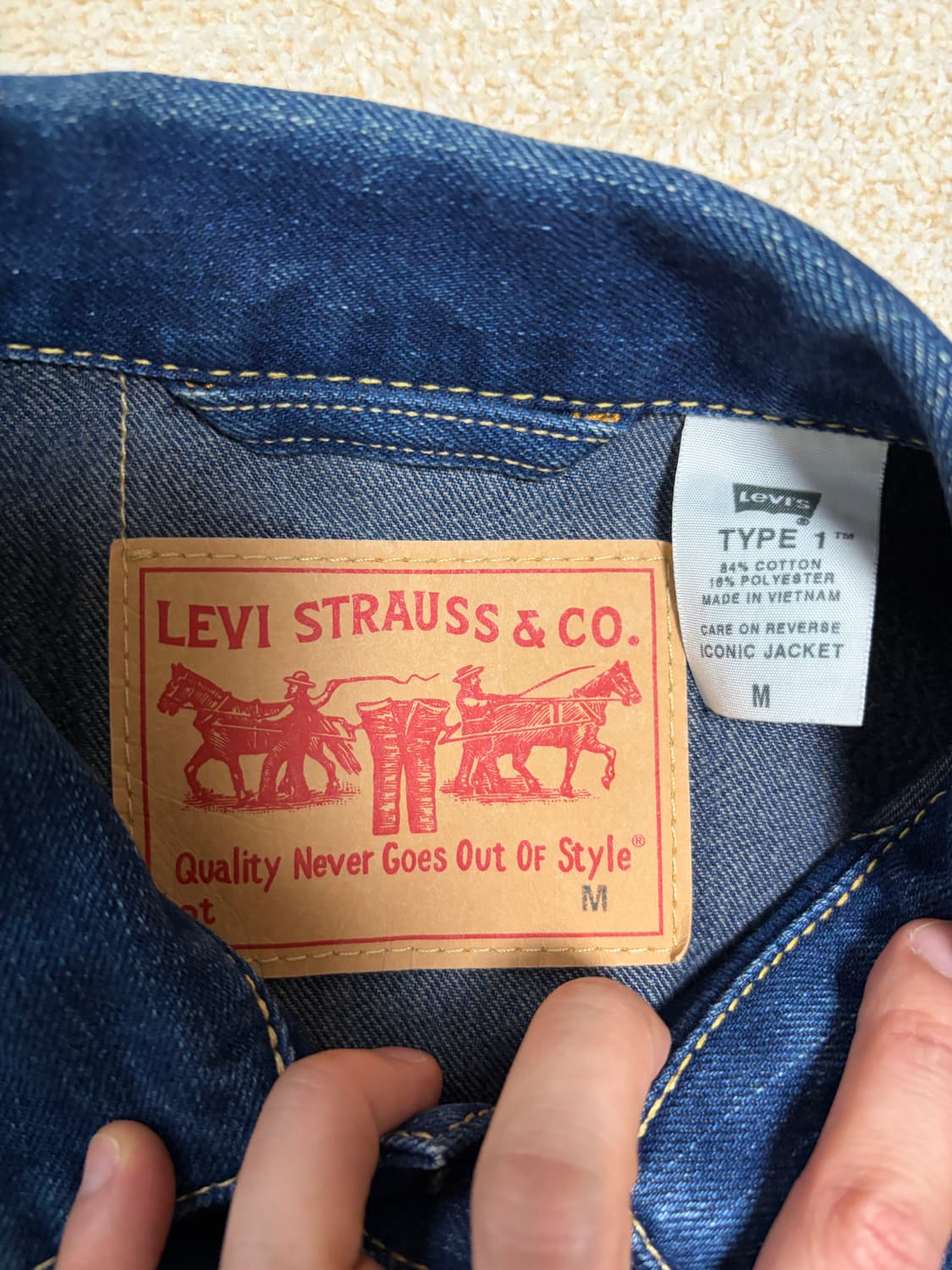 100-105) 리바이스 type1 데님 트러커 자켓 타입원 상품이미지4