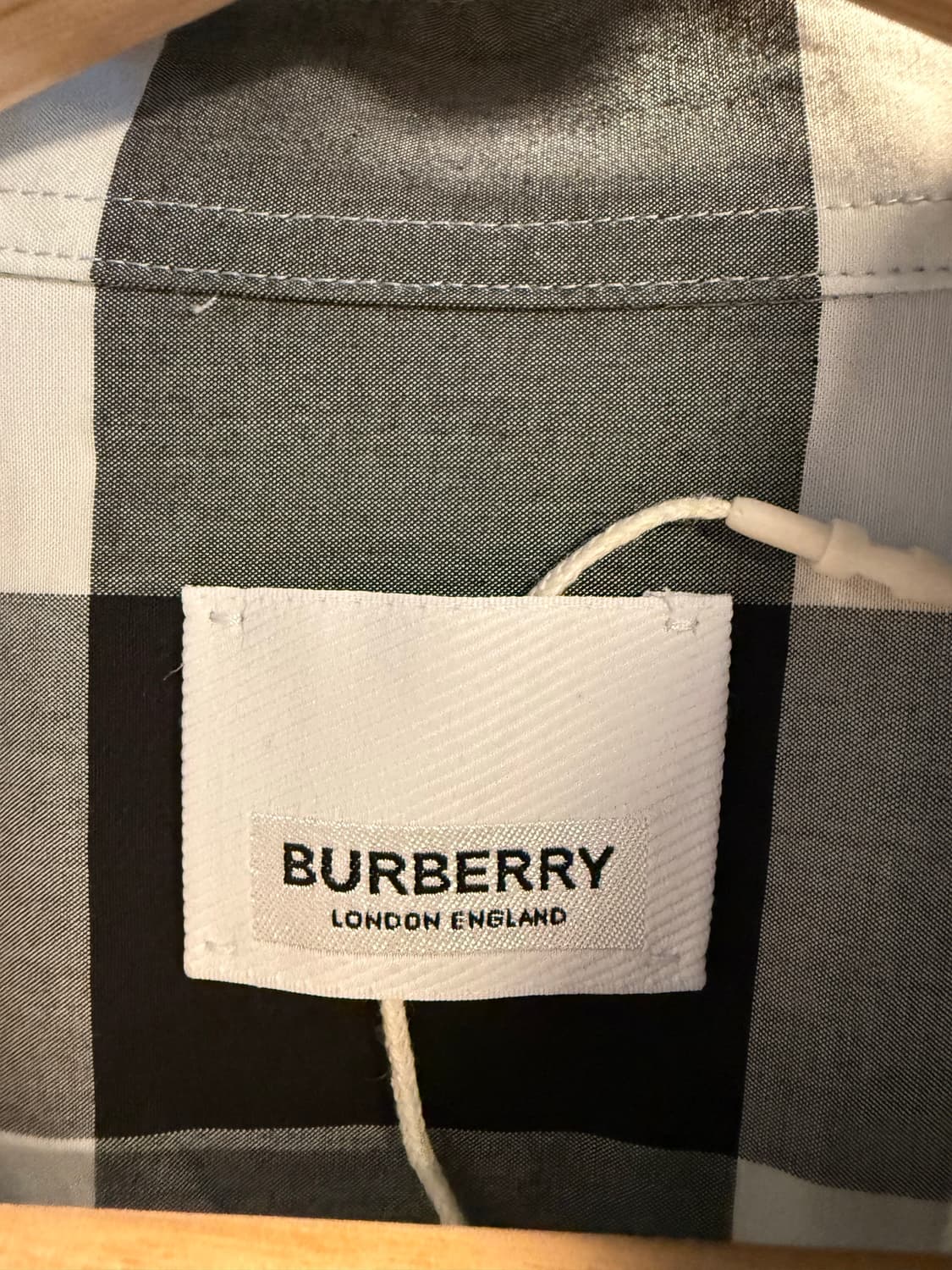 L 버버리 BURBERRY 런던 잉글랜드 체크 셔츠 라이트블루 상품이미지5
