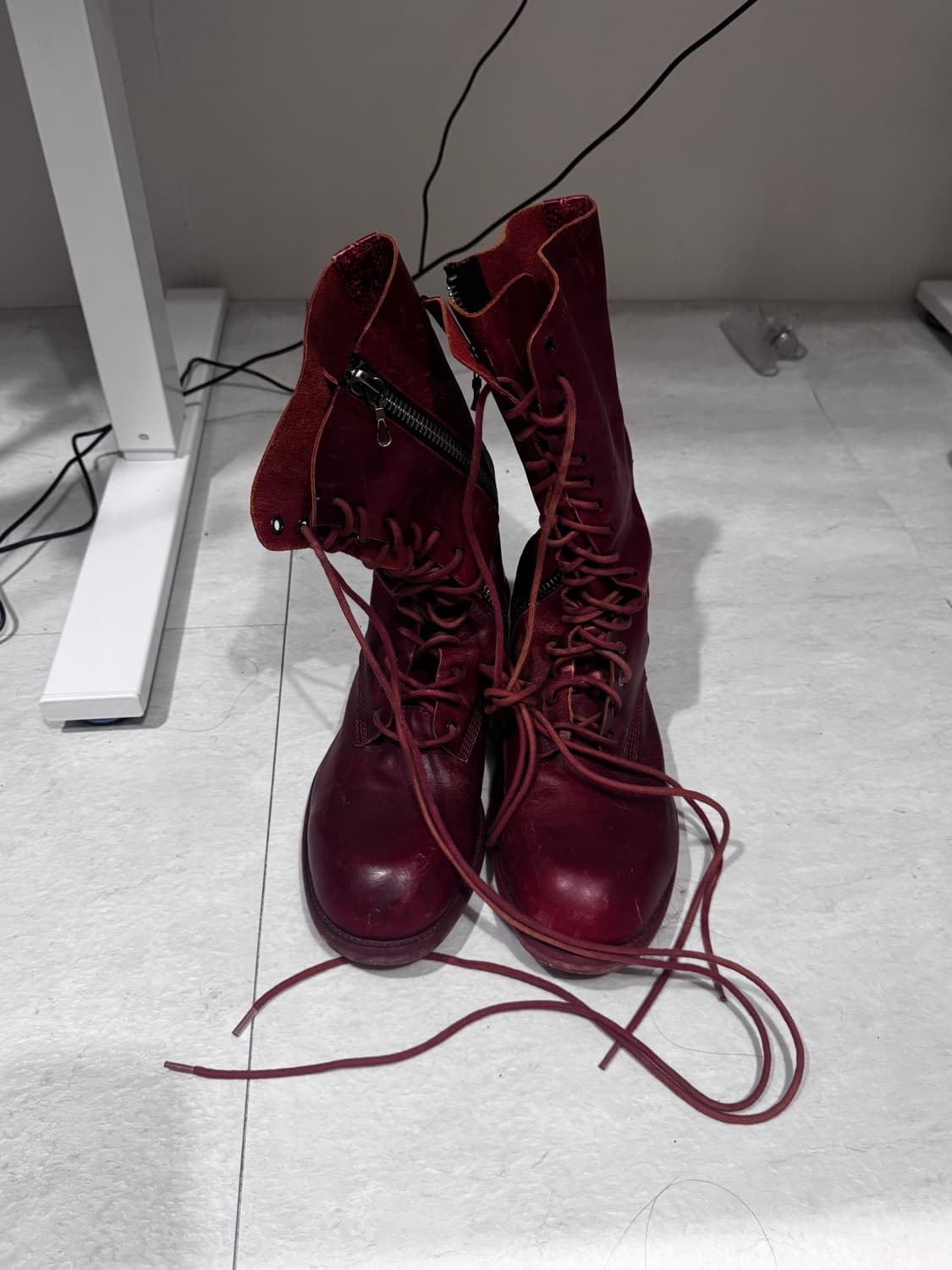 Vtg red boots 41 상품이미지4