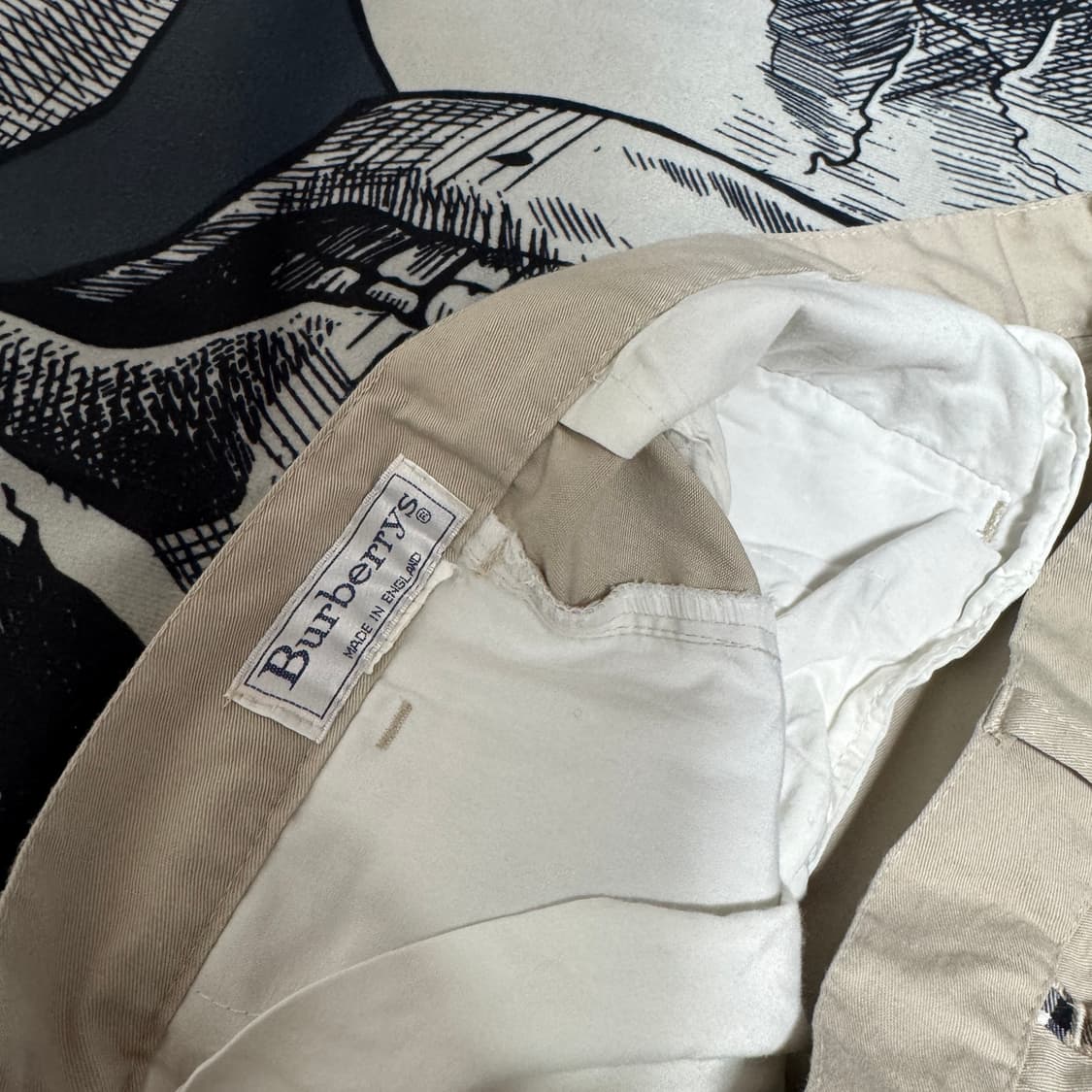 00s 버버리 원턱 코튼팬츠 32사이즈 상품이미지3