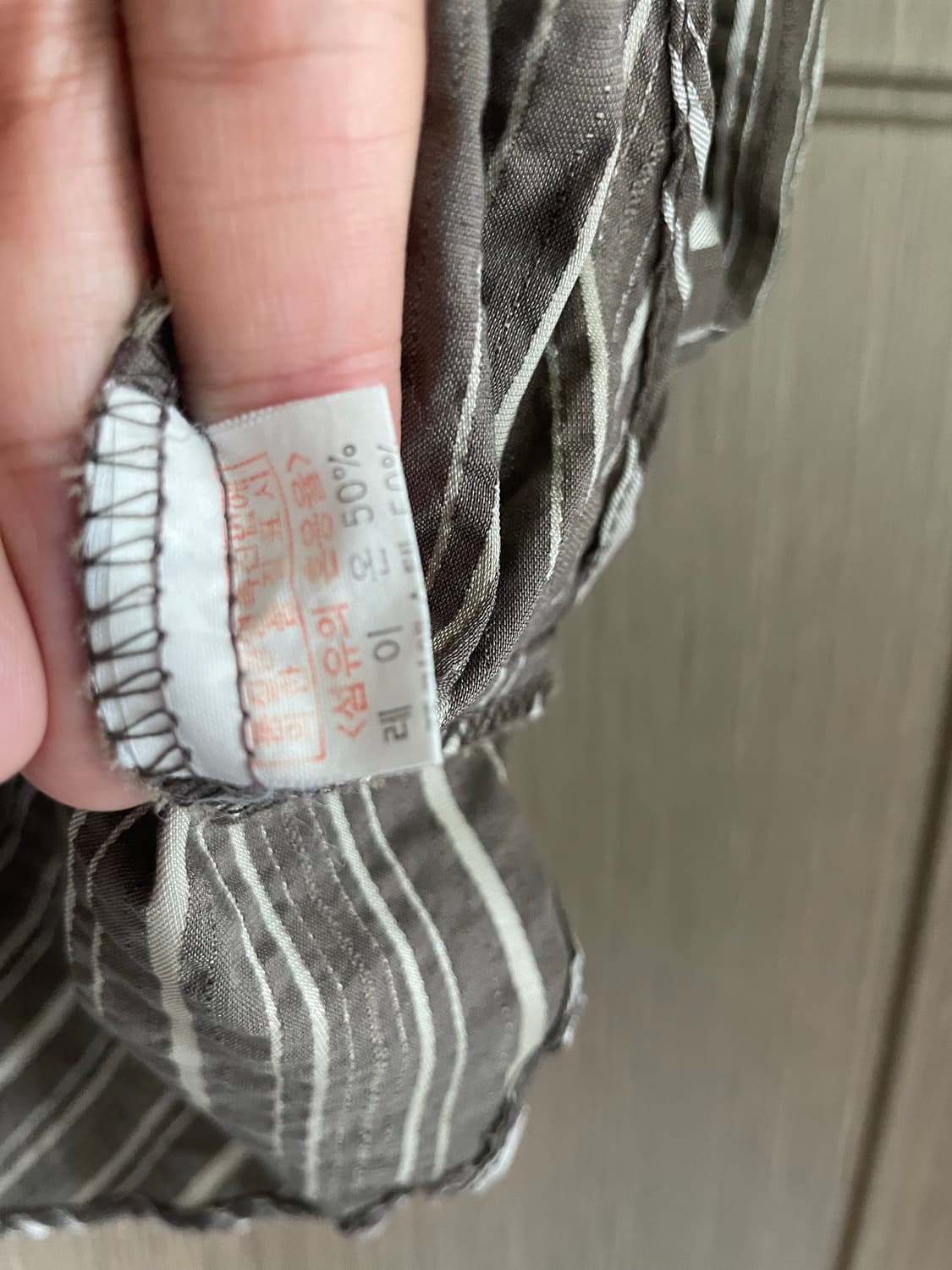 y2k 갸루 펑크 브라운 실버 스트라이프 크롭 블라우스 상품이미지4