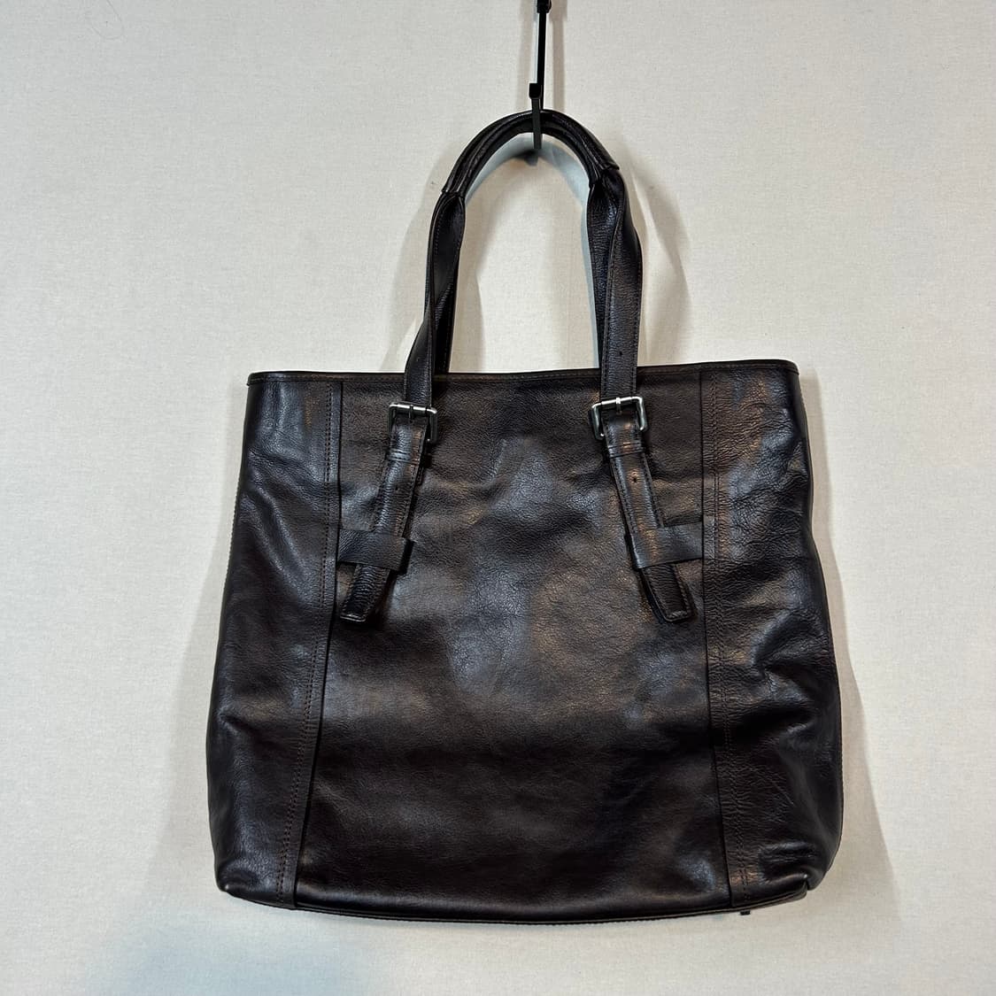 샘소나이트 딥브라운 소가죽 토트백 서류가방 브리프케이스 상품이미지4