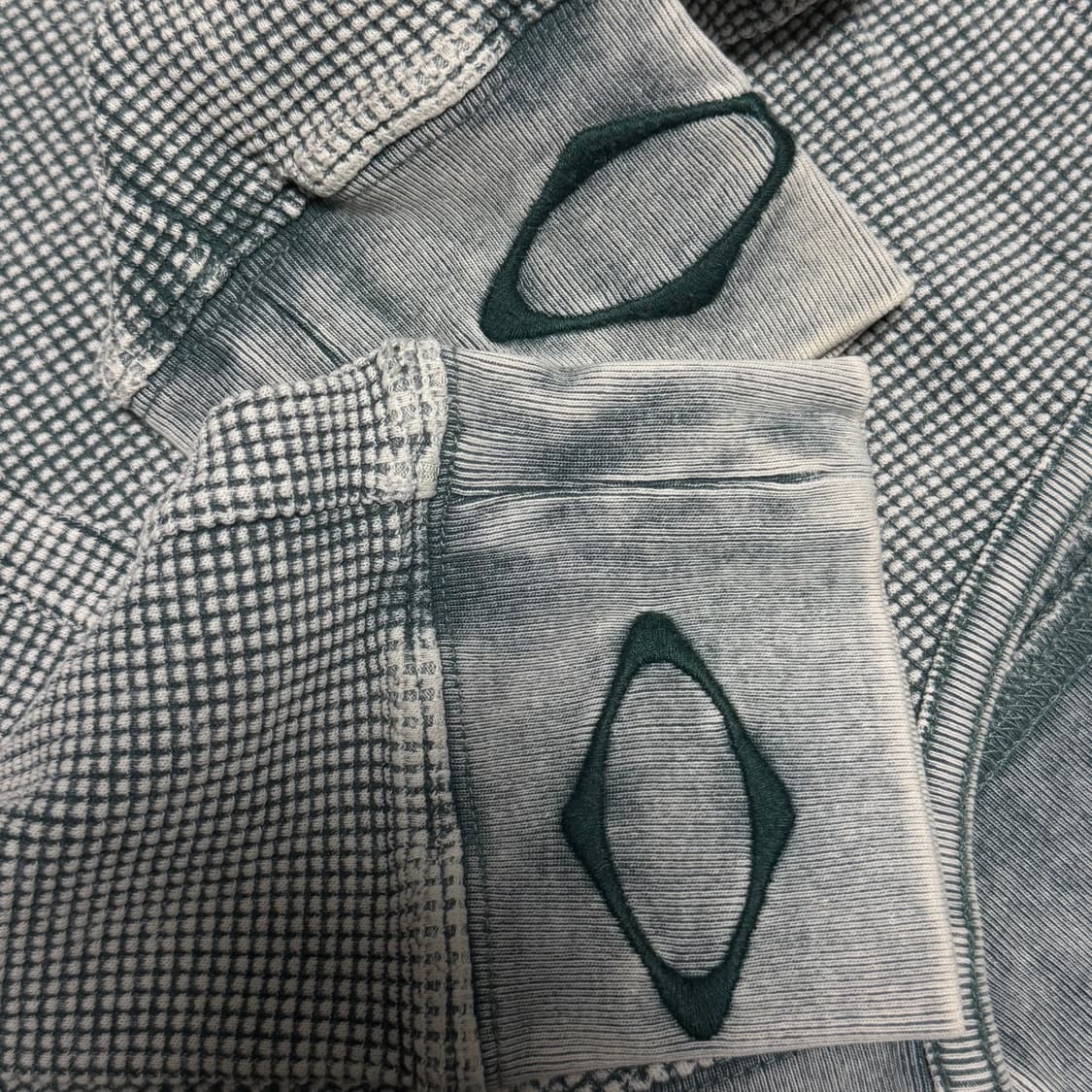 미스치프 레이어드 와플 후드 세트 카키 M 상품이미지3