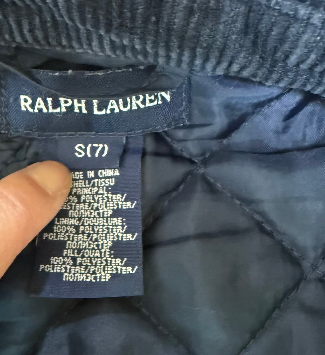 폴로 랄프로렌 키즈 퀼팅 자켓 네이비 S(7) 상품이미지6