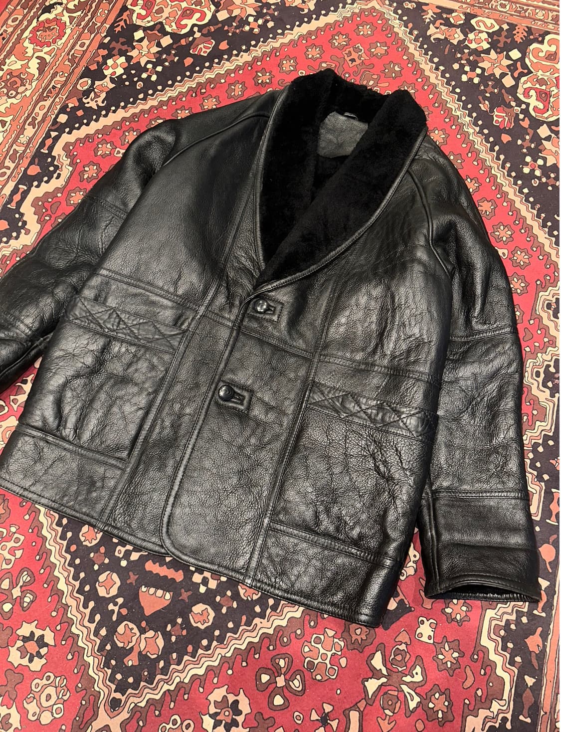 ( XL-2XL ) 양가죽무스탕 레더자켓 워크웨어 아메카지 무스탕 상품이미지6