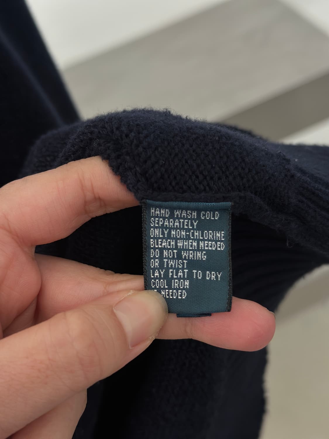 폴로 랄프로렌 네이비 버튼 카라 니트 상품이미지7