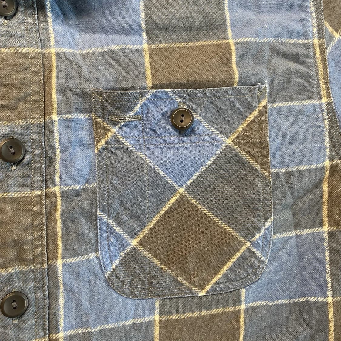 RRL 더블알엘 플래드 브러시 워크셔츠 블루 상품이미지4