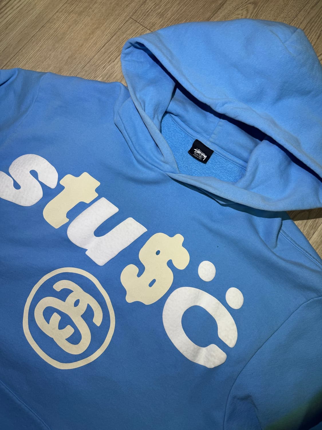 스투시 CPFM 8볼 피그먼트 다이드 후드 블루 상품이미지3