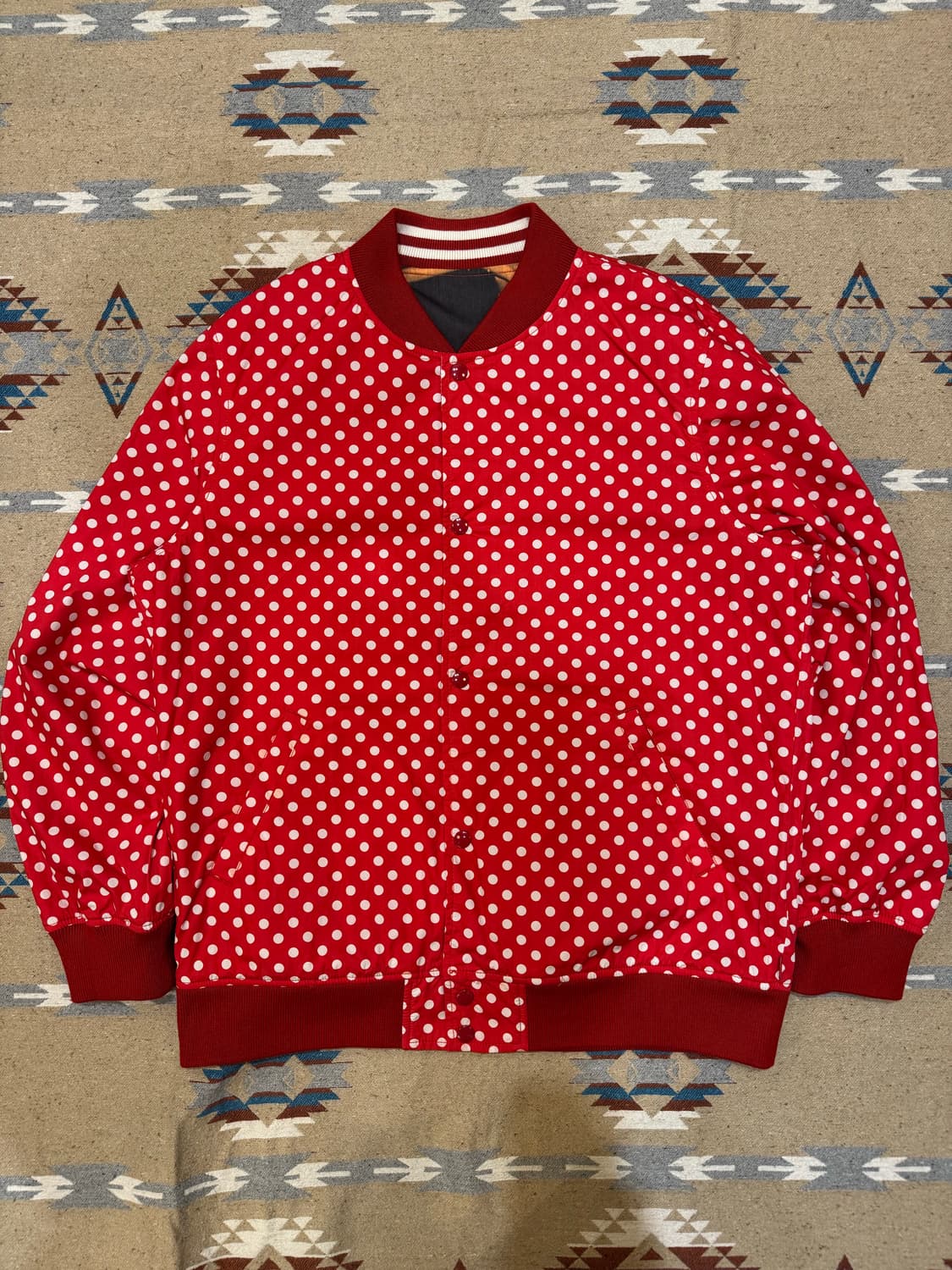 [XL] 슈프림 x 꼼데가르송 셔츠 리버시블 바시티 자켓 레드  상품이미지6