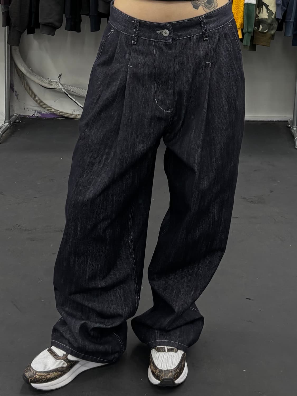 워시드 와이드 데님 팬츠 상품이미지1