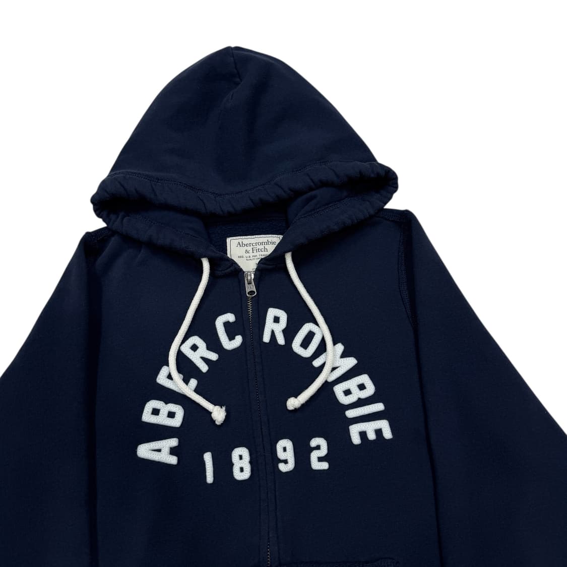 아베크롬비 빈티지 스펠로고 후드집업 자켓 네이비 M 상품이미지2