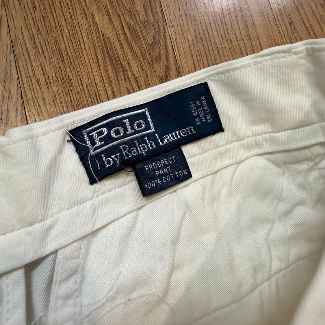 폴로 랄프로렌 화이트 빈티지 코튼 치노 팬츠 상품이미지2