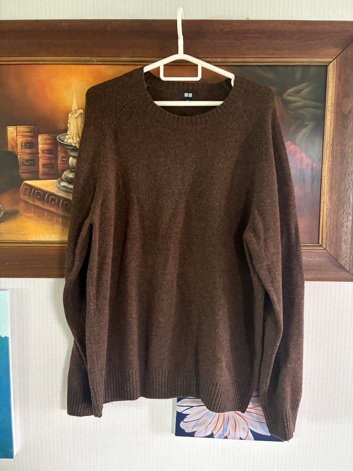 유니클로 램스울 니트 브라운 xl 상품이미지1