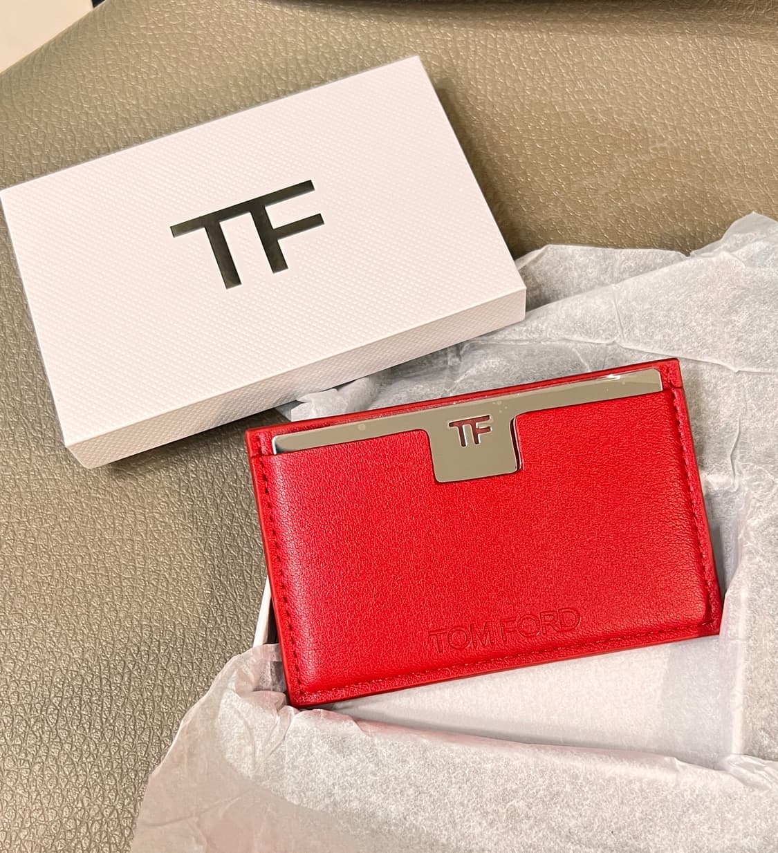 톰포드 거울+ 레드 카드지갑 세트 상품이미지1