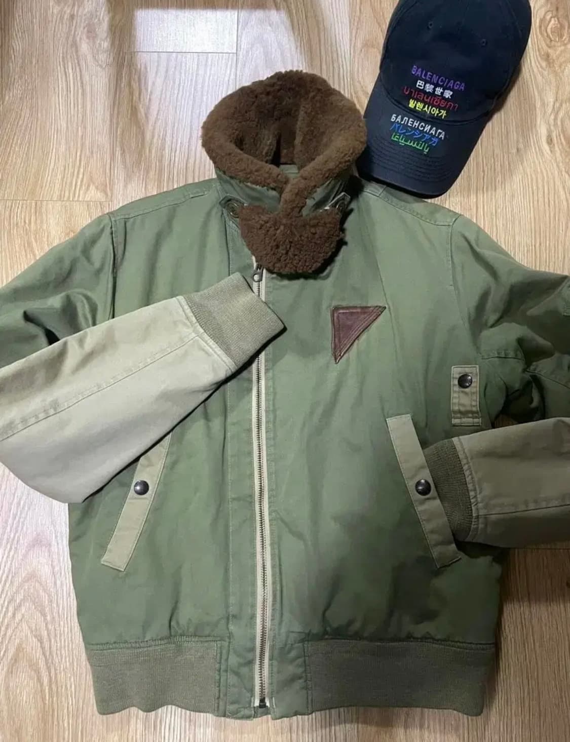 폴로 랄프로렌 양털 넥 카라 탱커 자켓 S 상품이미지2