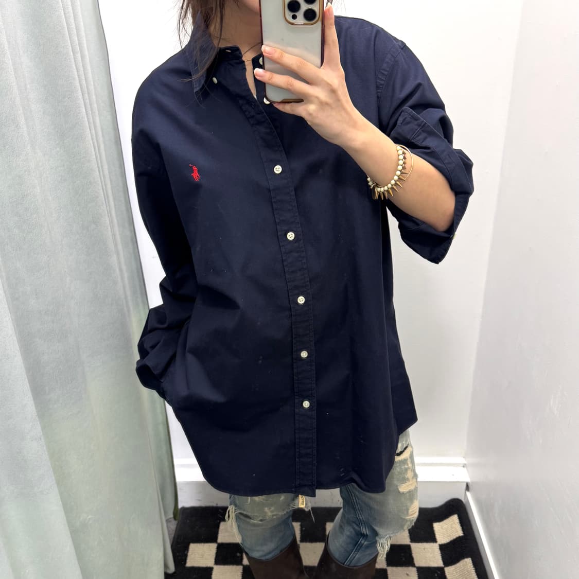 폴로 네이비 클래식핏 셔츠 상품이미지2