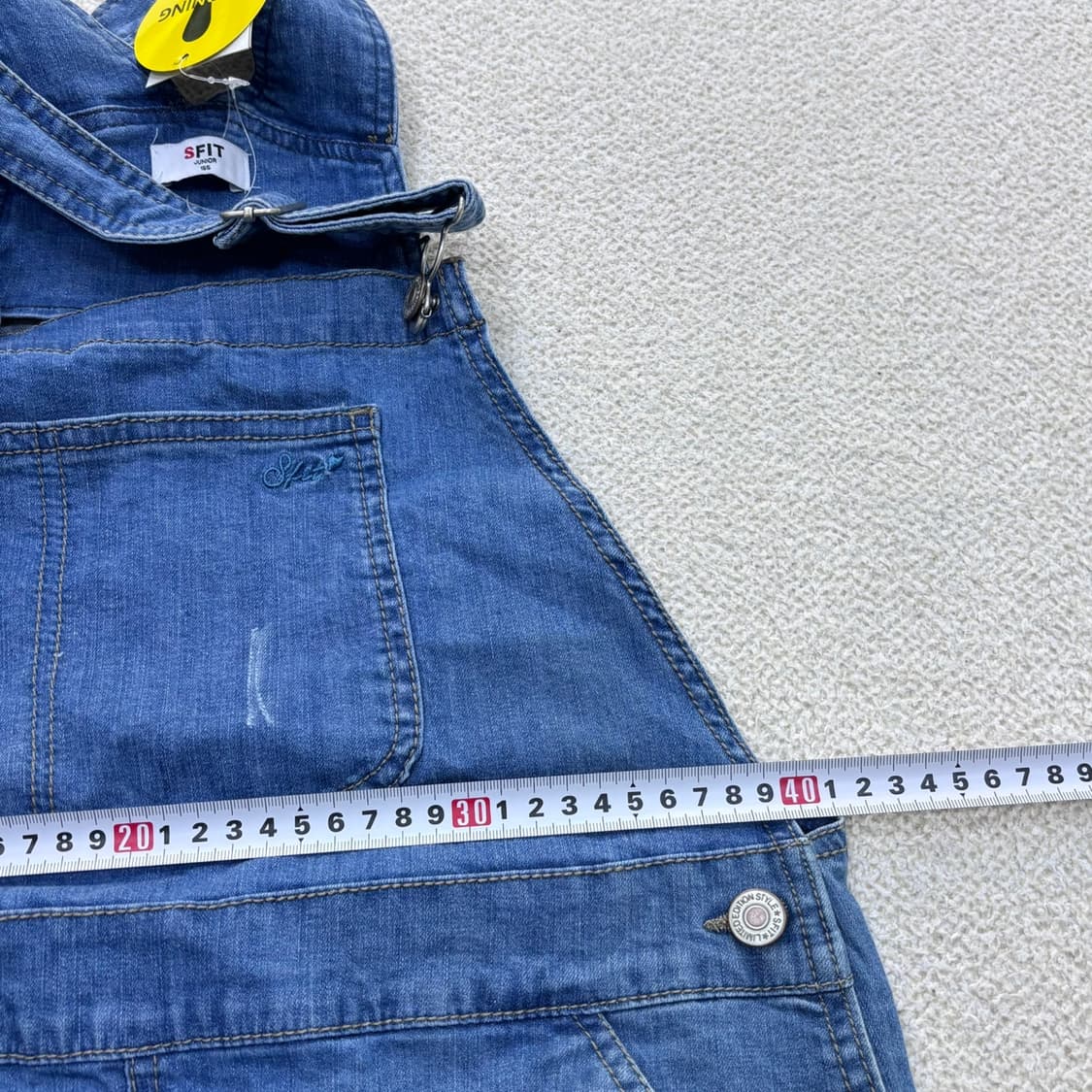 165 새상품 SFIT 키즈 데님 멜빵치마 0430E 상품이미지5