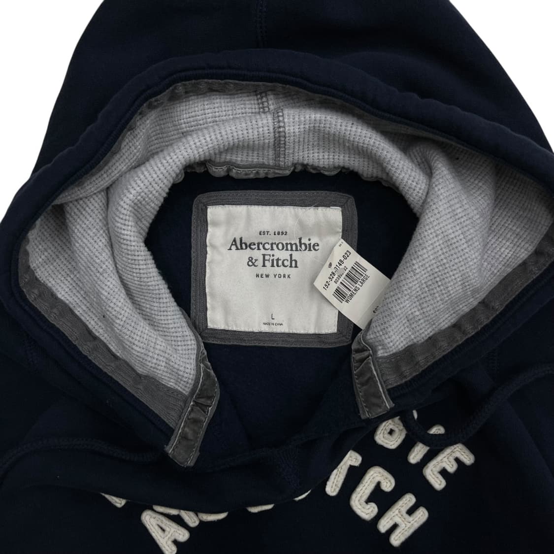 리스트 아베크롬비 센터로고 네이비 후드 L 상품이미지5