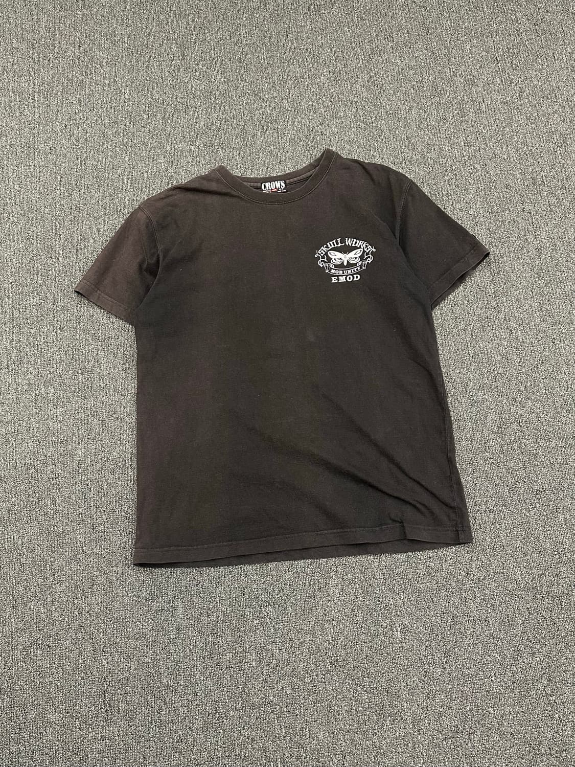 XL)스컬웍스x크로우즈 빈티지 그래픽 자수 반팔 상품이미지4