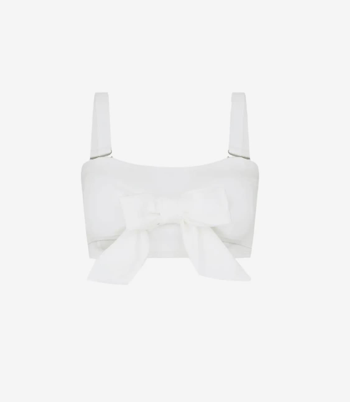 솔티플라워 리본 브라탑 화이트 비키니 흰색 수영복래쉬가드이너스윔웨어스트랩 상품이미지2