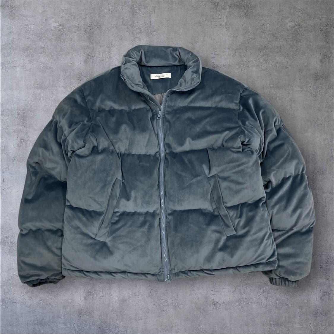 다비드 첸 스카이 컬러 벨벳 푸퍼 패딩 상품이미지1