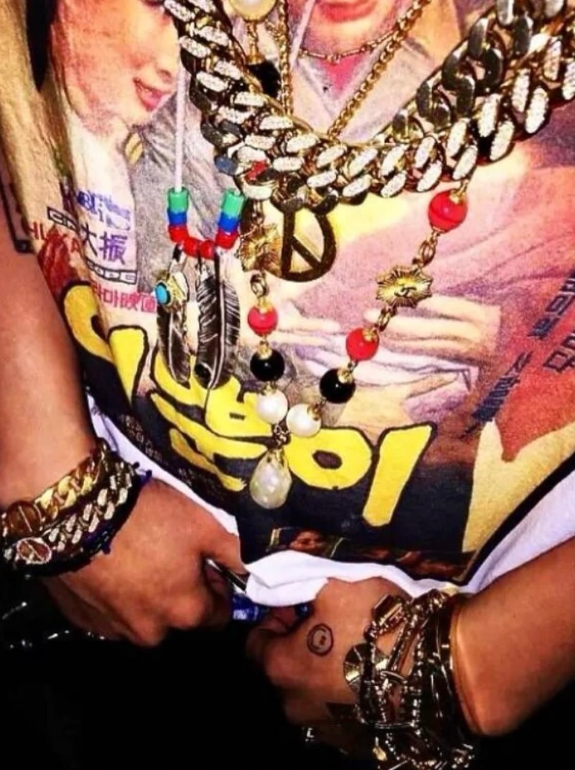 지드래곤 빈티지 이뿐이 티셔츠 상품이미지6