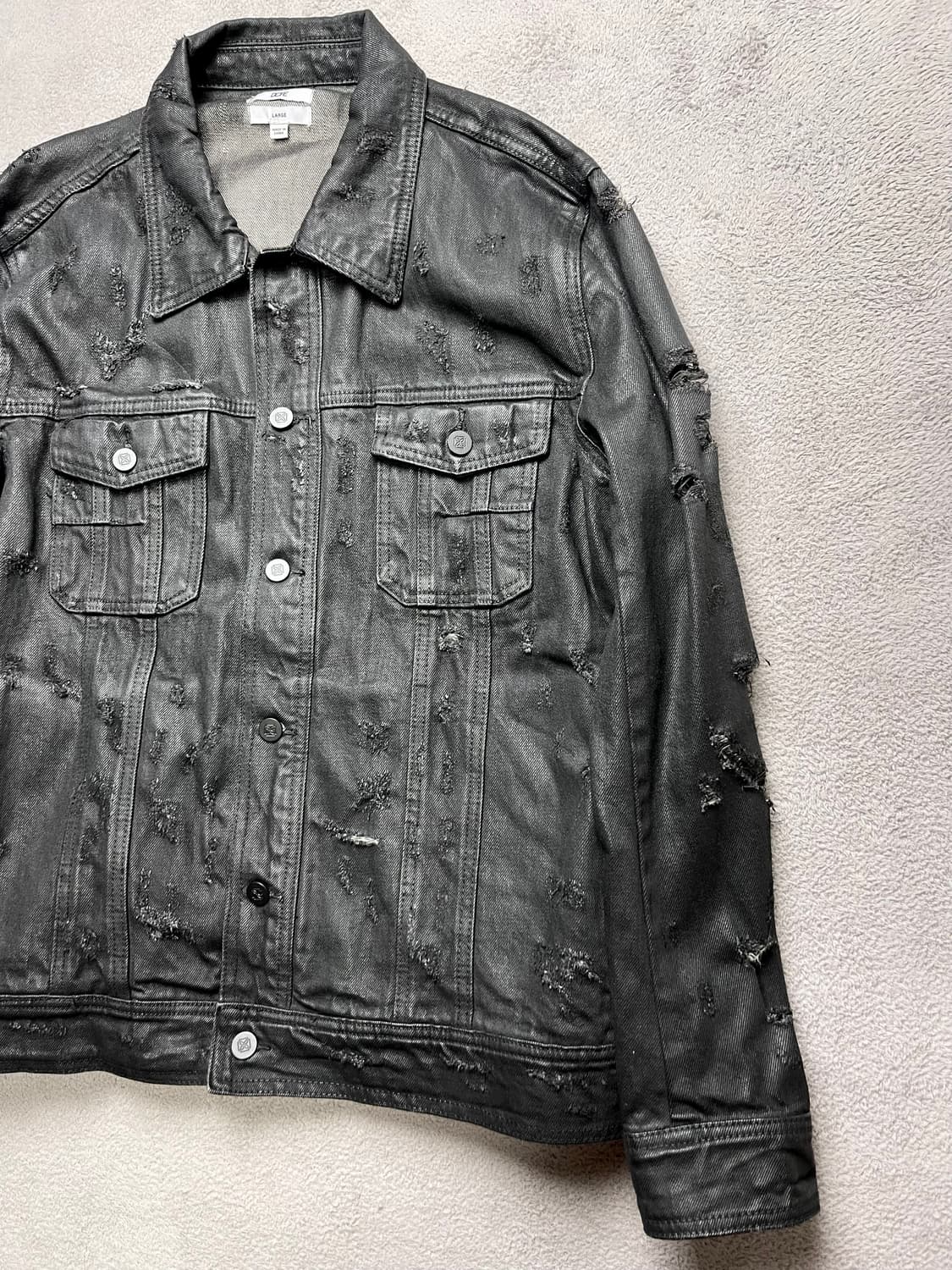 [L] LOPE 코팅진 데님자켓-100-105 상품이미지7