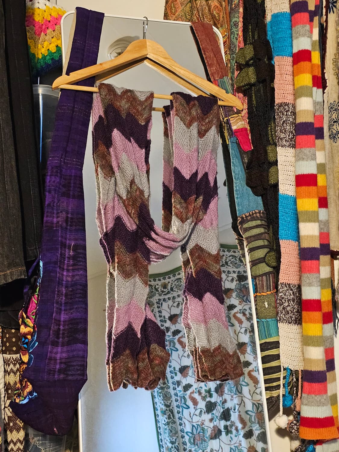 무지개떡 보라색 히피 머플러 상품이미지1