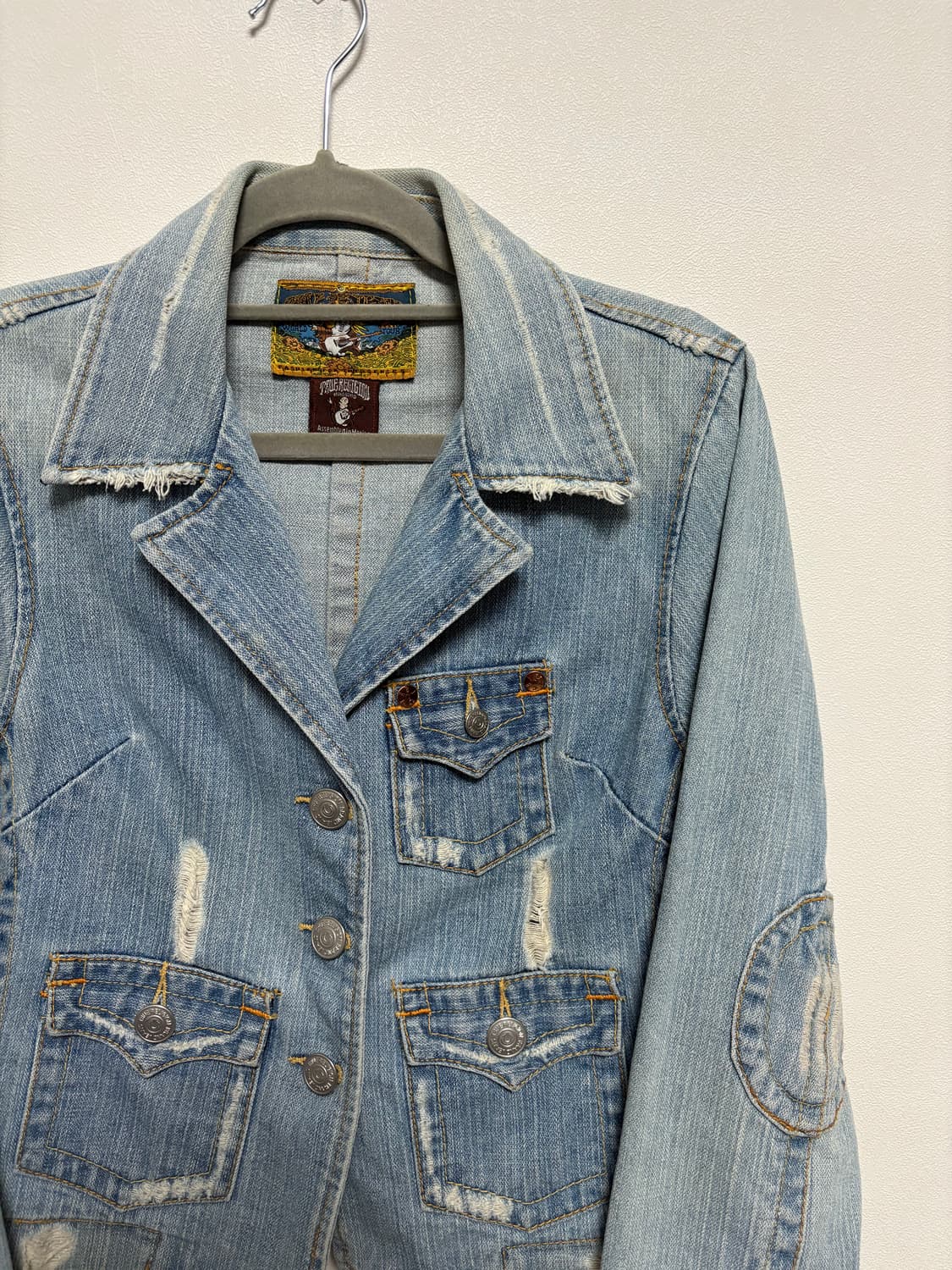 트루릴리젼 y2k 와투케 포켓 신치백 데님자켓 상품이미지3