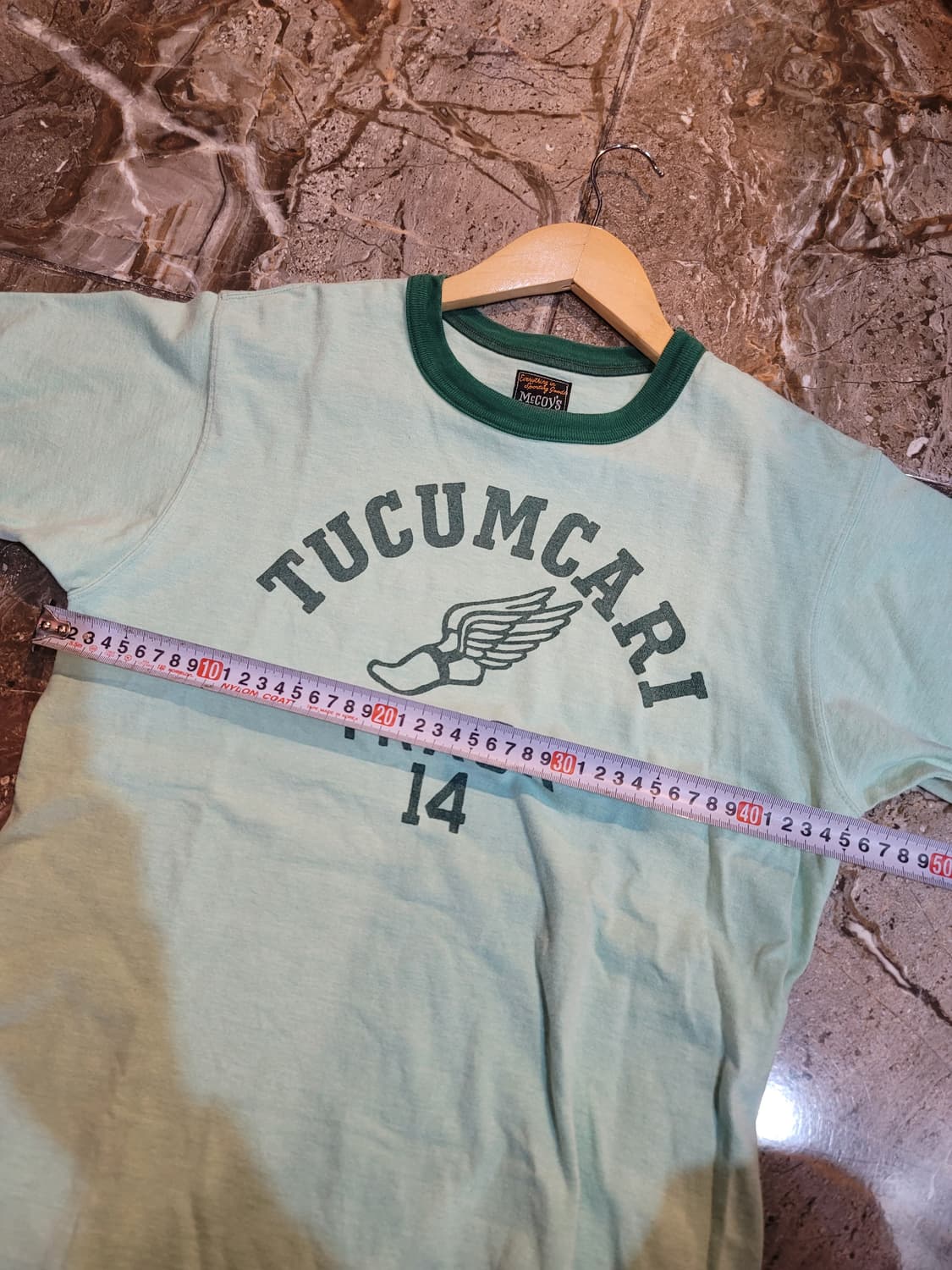 리얼맥코이 반팔 링거 티셔츠 핑크/민트 2장 일괄 상품이미지5