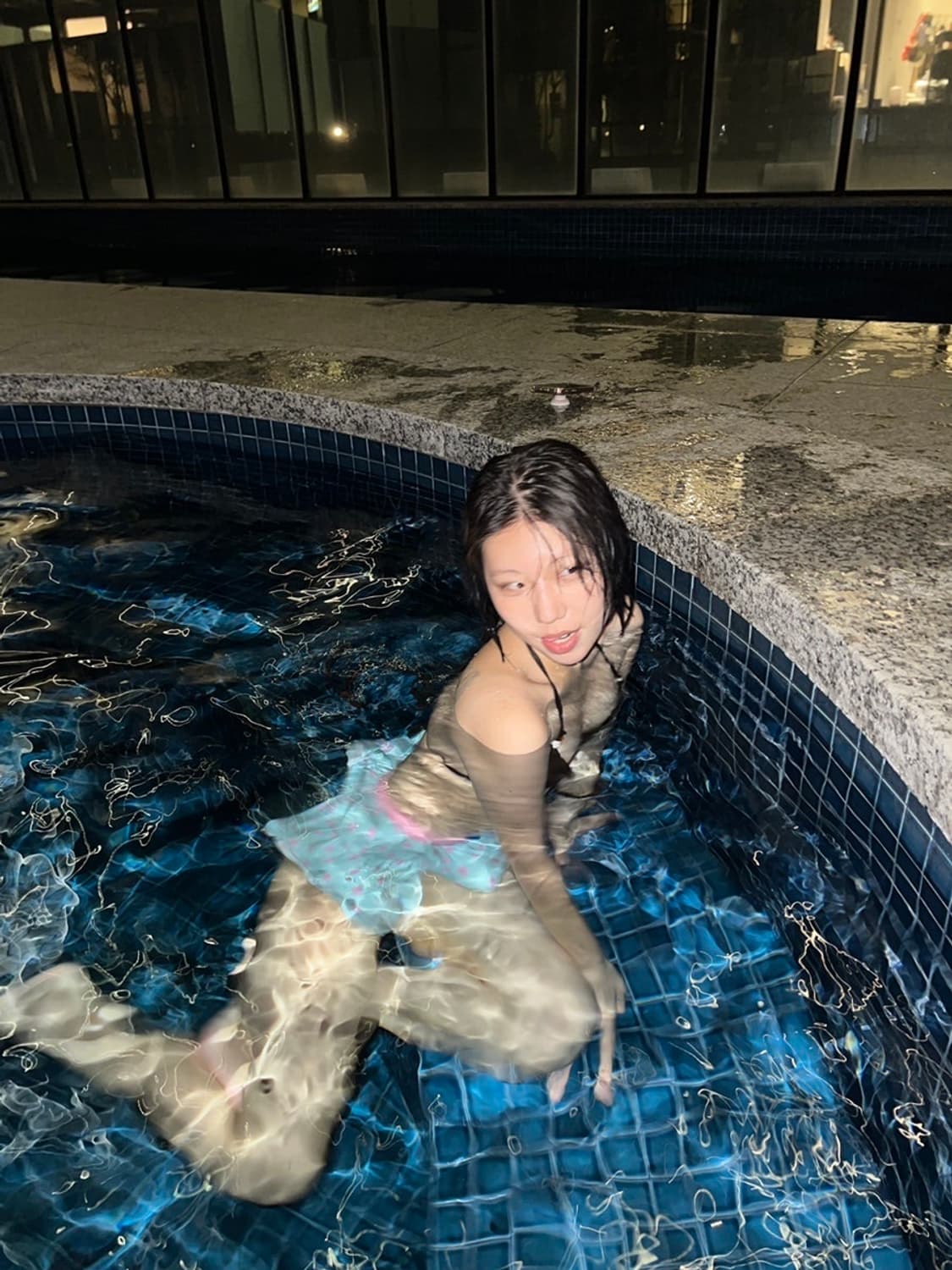 y2k 키치 땡땡이 수영복 치마바지 상품이미지4