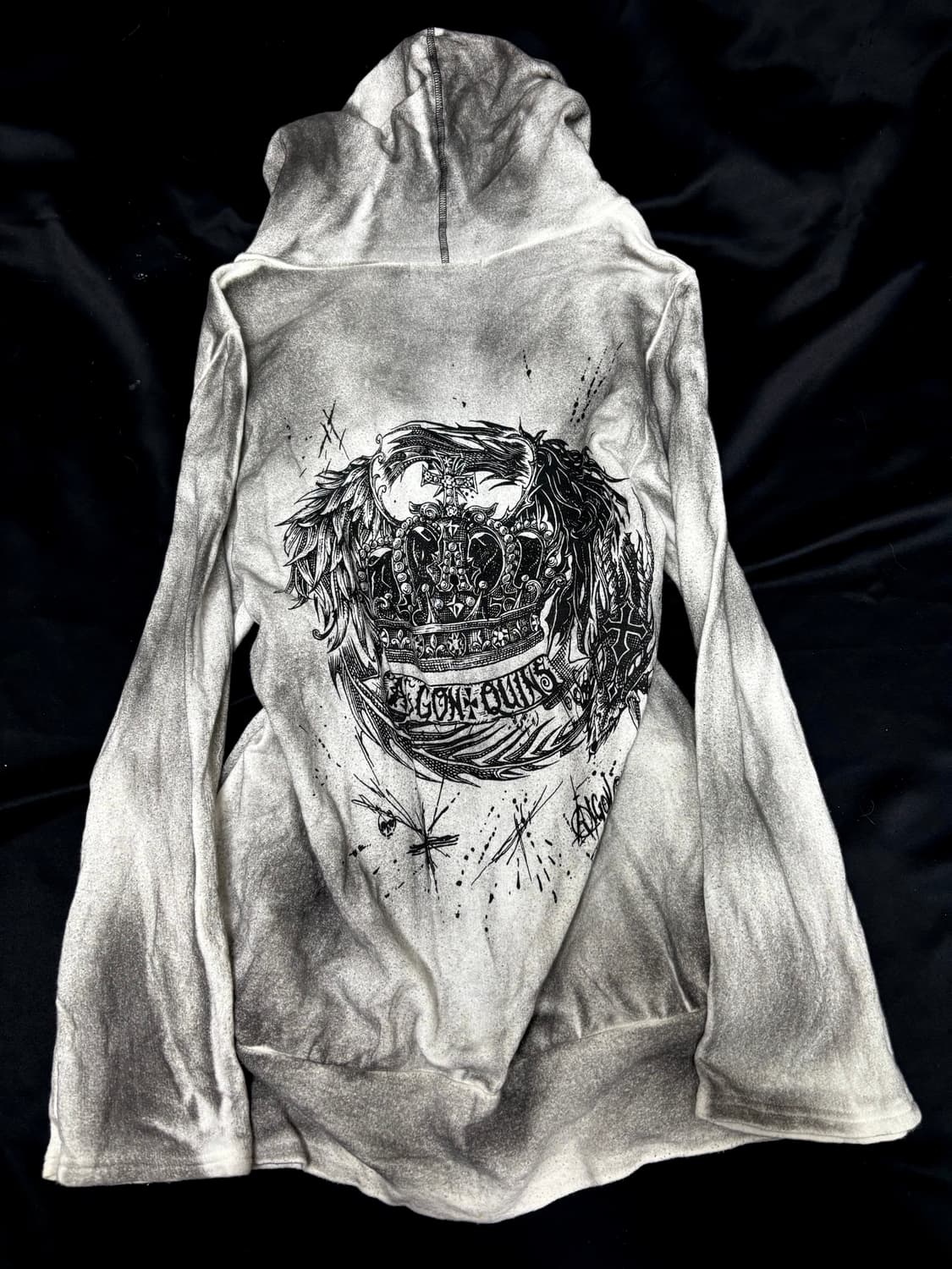 00’s Rare Punk algonquins Logo Print Dir 상품이미지1