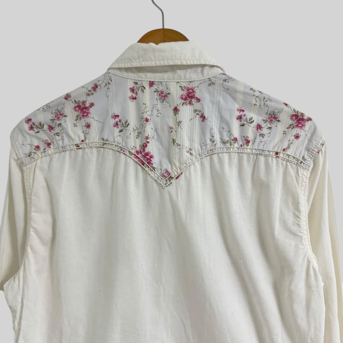 00s 리바이스 펄 스냅 플라워 패턴 웨스턴 셔츠 M 상품이미지4