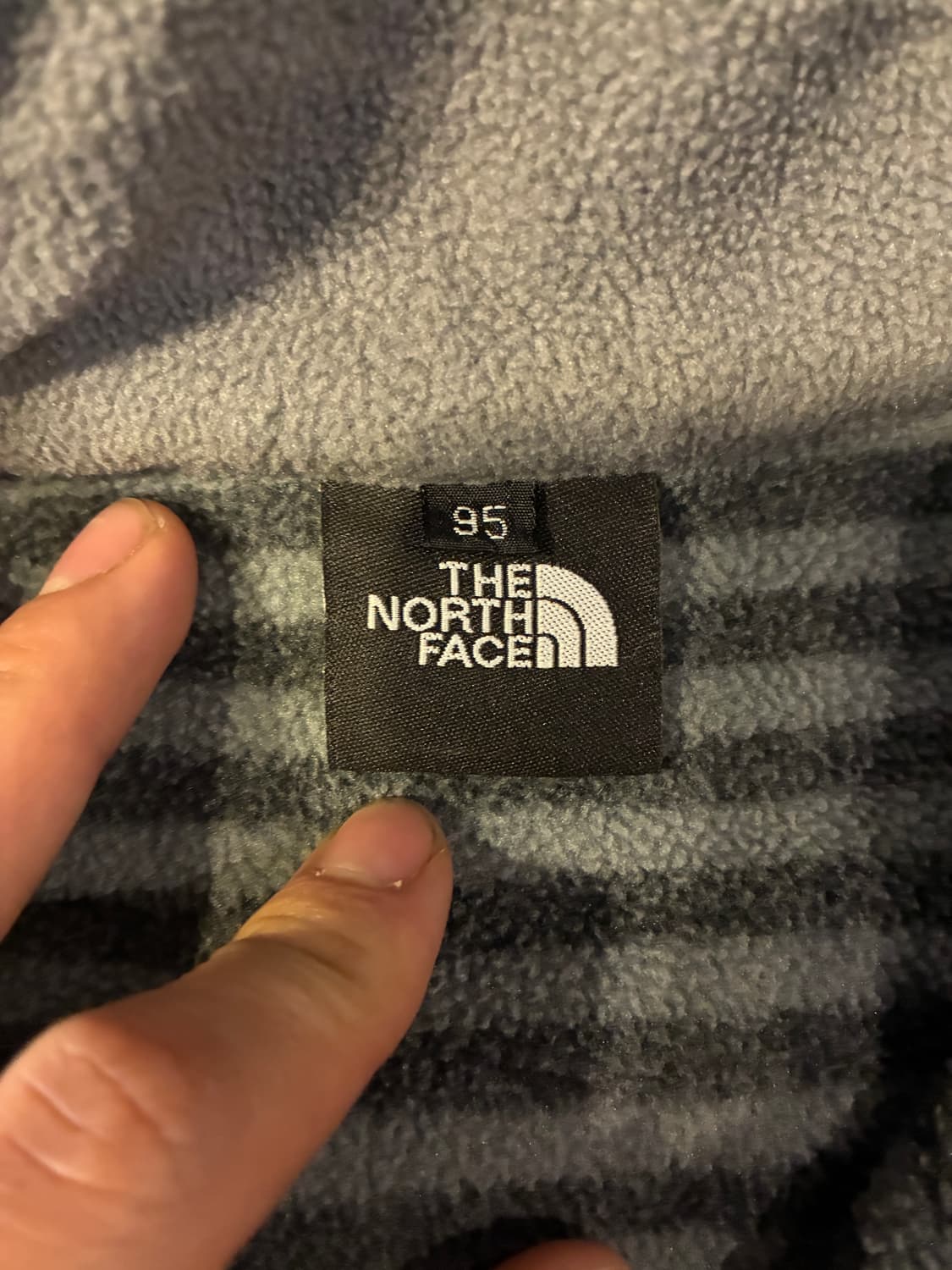 95) 노스페이스 스트라이프 플리스 자켓 그레이 상품이미지3