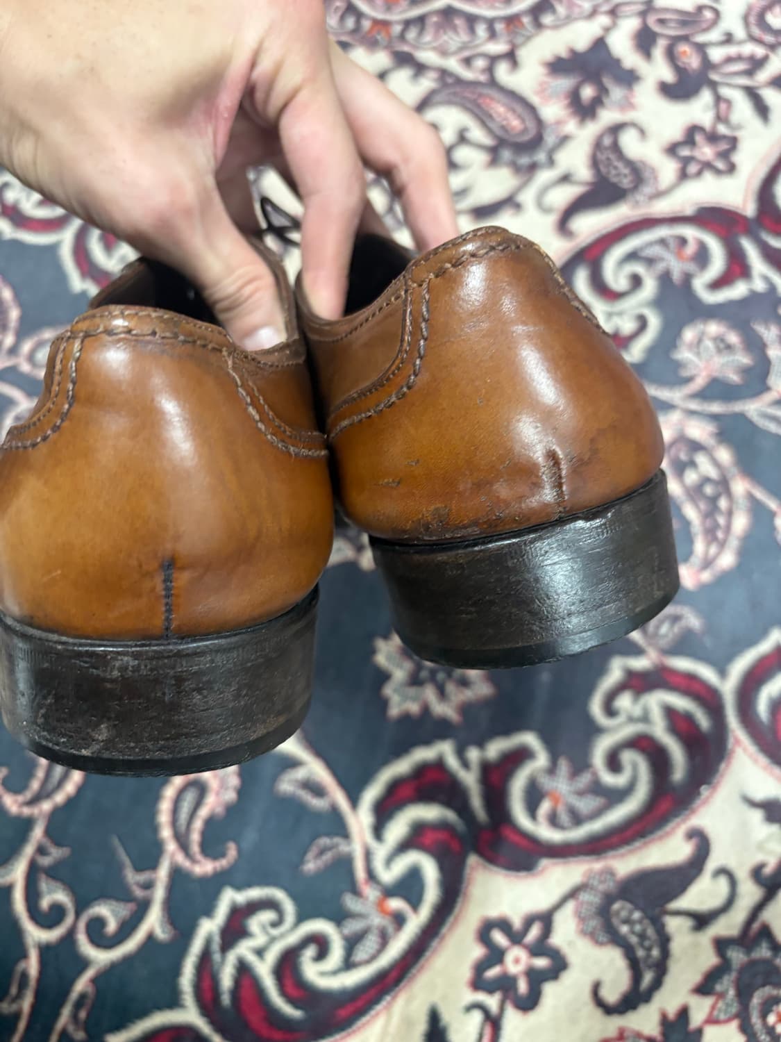 Salvatore Ferragamo 브라운 윙팁 옥스퍼드 수제화 상품이미지6