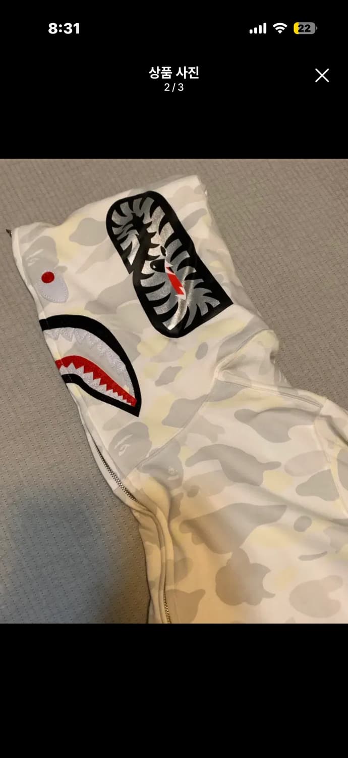 베이프 샤크 후드집업 백계 상품이미지2