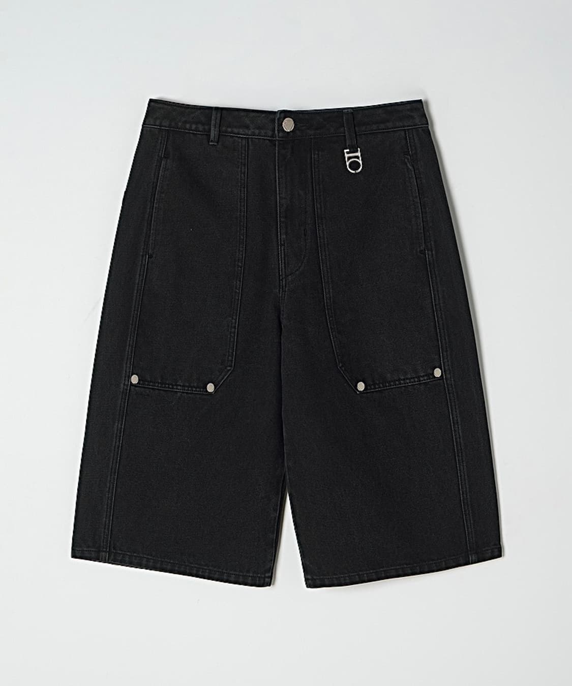 (1회착 택포가격) 디써티원 카펜터 데님 버뮤다팬츠 워시드블랙 3사이즈 상품이미지1