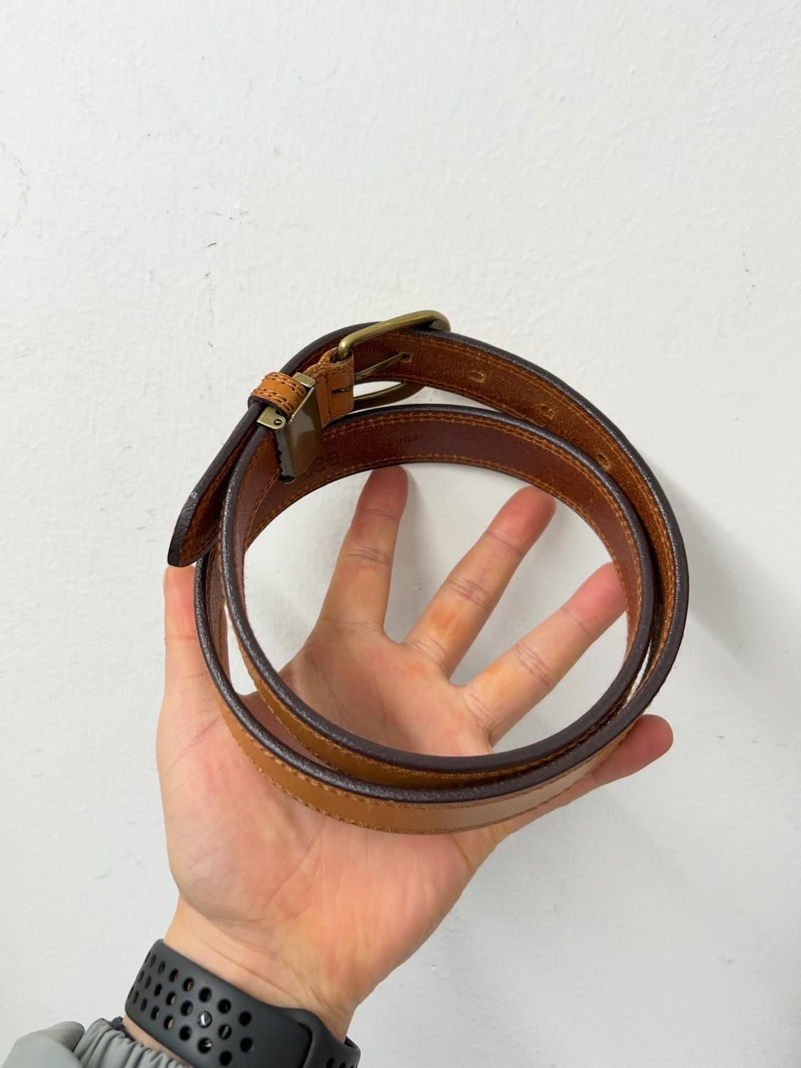 리 브라운 레더 벨트 상품이미지3