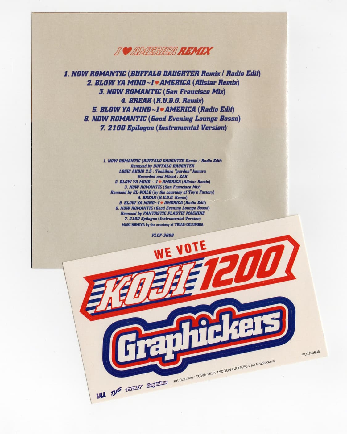 KOJI 1200 - I LOVE AMERICA Remix 토와테이  상품이미지3