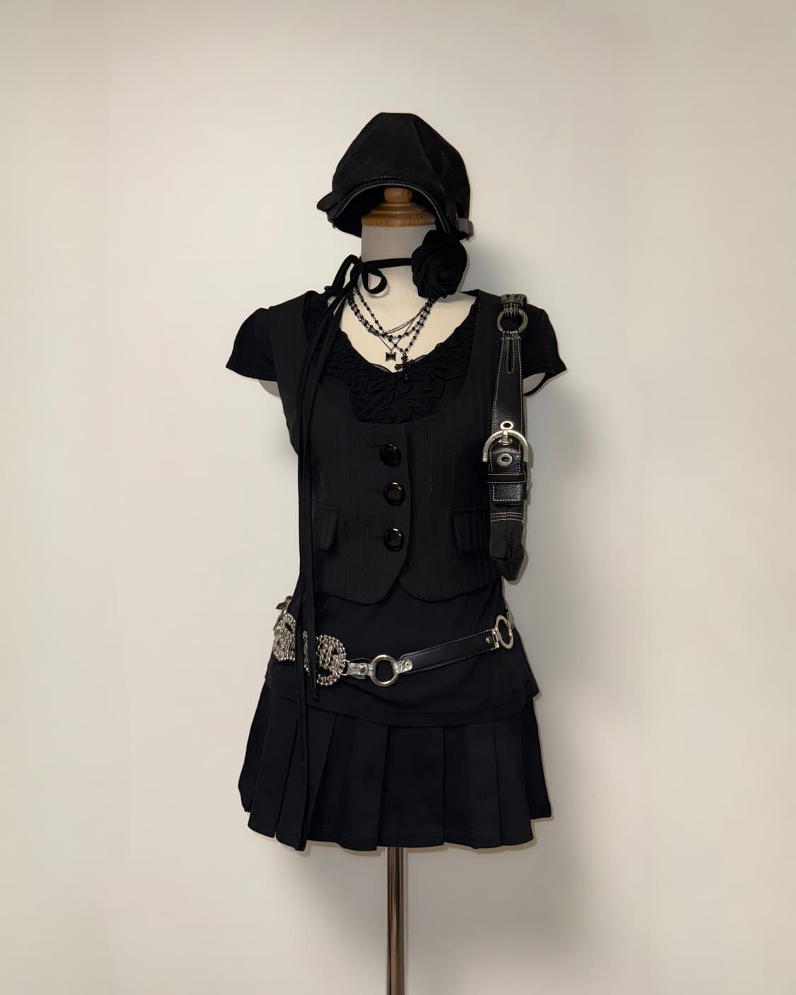 세실맥비 고갸루 프레피 스트라이프 리본 베스트 상품이미지2