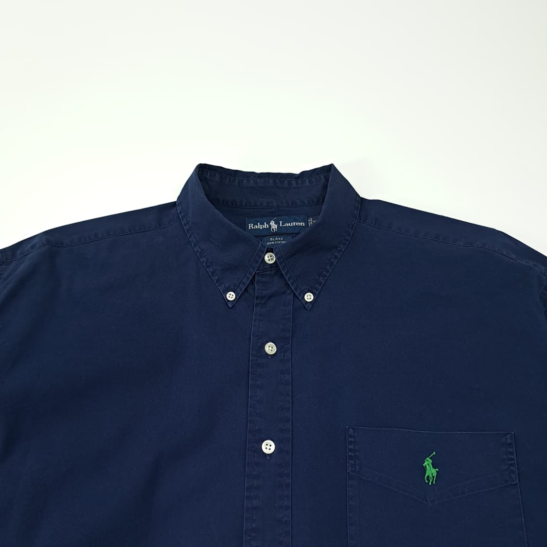 CL726 XL 폴로 90s 코튼 버튼다운 로얄네이비 셔츠 남방 상품이미지2